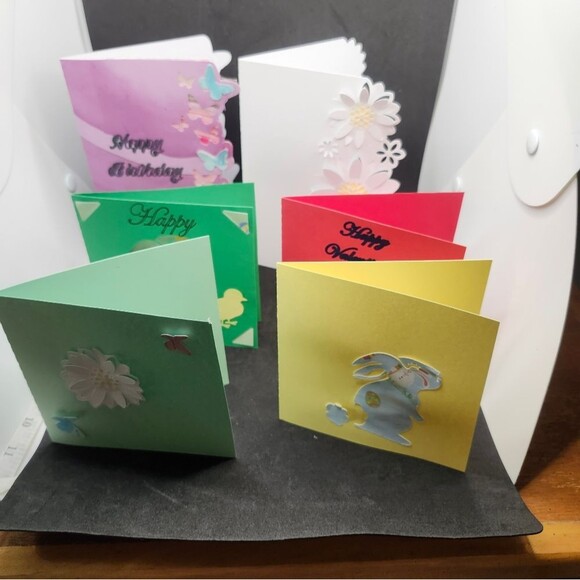 Hand Crafted Colorful All Occasoin Cards Set of 12 - Picture 12 of 16